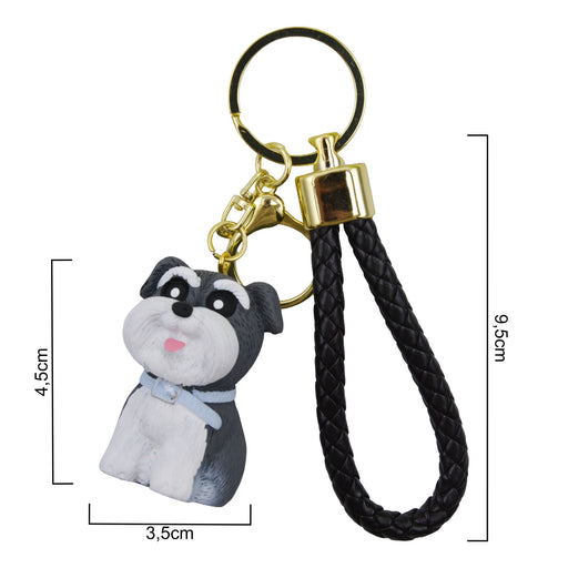 Llavero perro plastico metal perro Schnauzer 4038-5