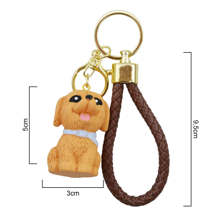 Llavero perro plastico metal perro golden 4039-2