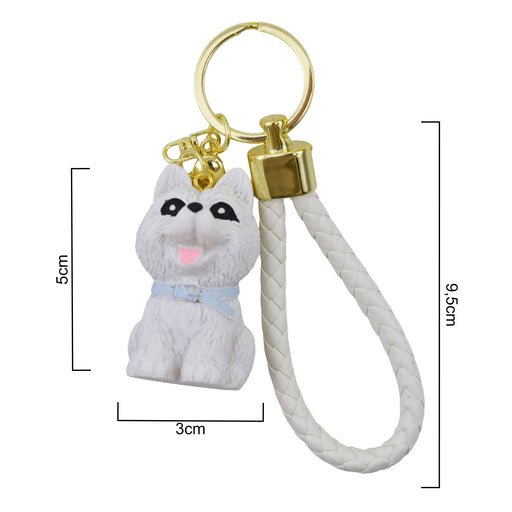 Llavero perro plastico metal perro westy 4039-1