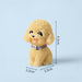 Llavero perro poodle crema resina 3948-2