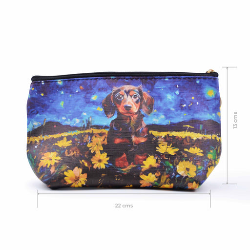 Cosmetiquero noche sintetico cierre perro salchicha negro 4065-8