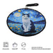 Posaolla gato negro blanco noche estrellada van gogh colgante corcho ceramica 3966-6