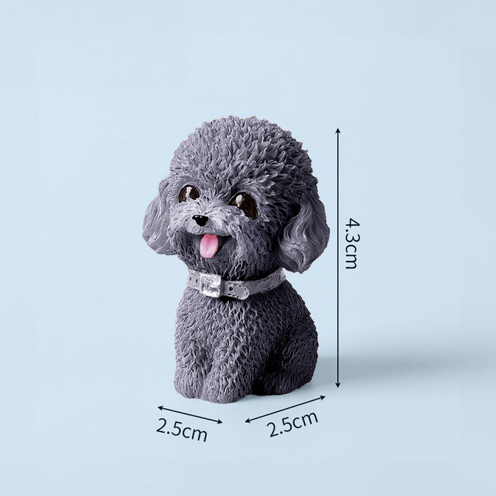 llavero perro cascabel poodle gris 3948-5
