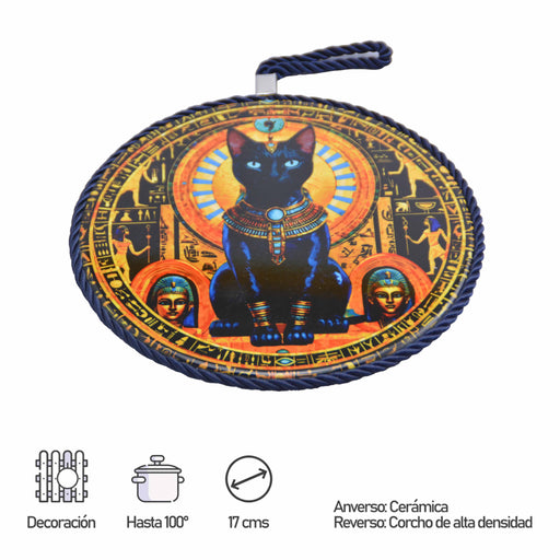 posaolla colgante ceramica corcho gato egipcio 4066-2