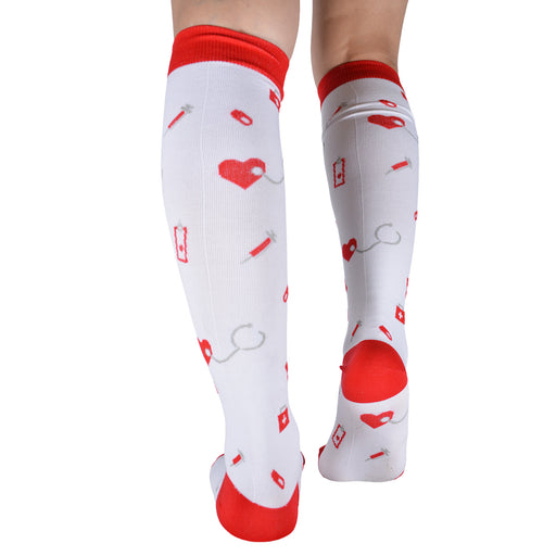 Bucanera largo nylon compresion estetoscopio corazones inyecctadora 59-60