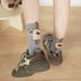 Calcetines largos algodon bolitas gato beige 4115-5