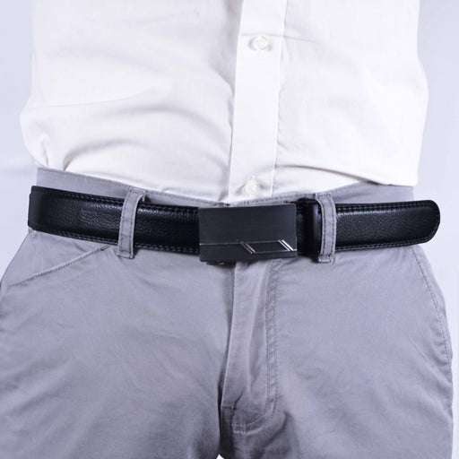 Cinturon sintetico automatico negro hombre 4063-6