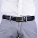 Modelo Cinturon sintetico automatico negro plateado hombre 4064-2