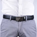 Modelo Cinturon sintetico automatico negro plateado hombre 4064-7