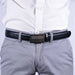 Modelo Cinturon sintetico automatico negro plateado hombre 4064-9