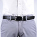 Cinturon sintetico negro hombre reversible 4060