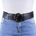 Cinturon tachas negro metal 
dorado 4231-2