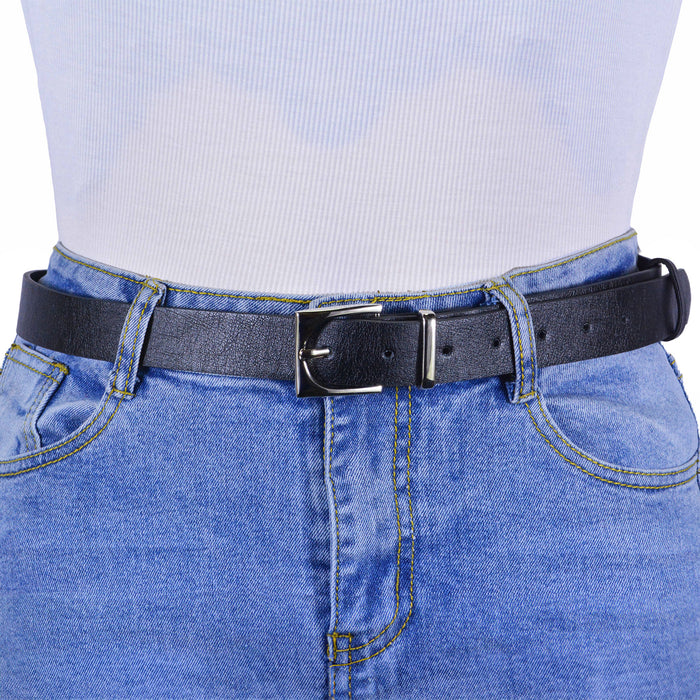 Cinturon tachas negro sintetico negro liso 4126-1