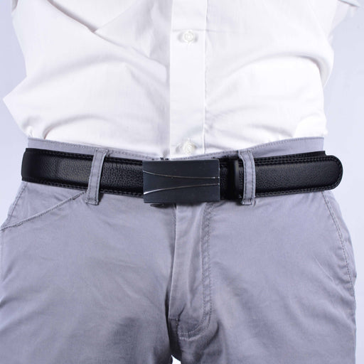 Detalle Cinturon sintetico automatico negro hombre 4063-2