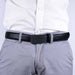 Modelo cinturon negro sintetico plomo 4063-12