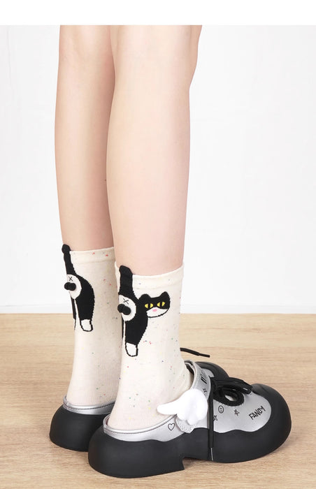 Calcetines Gato Negro con Cola