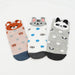 Pack 3 calcetines cortos animales oso gato panda 1879