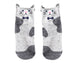 Pack 3 calcetines cortos gato manchas gris 1895