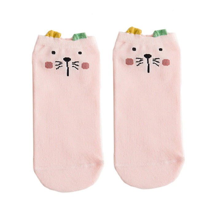 Pack 3 calcetines cortos gato rosado 1888