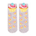 Pack 3 calcetines media pierna cupcakes dulces gris 1862