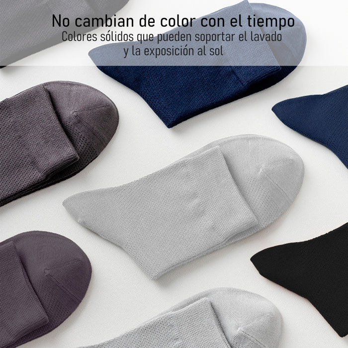 Pack 6 calcetines algodon largo malla delgada 3939