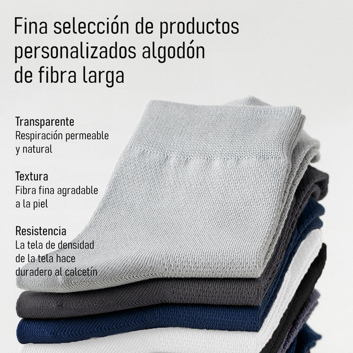 Pack 6 calcetines algodon largo malla delgada 3939