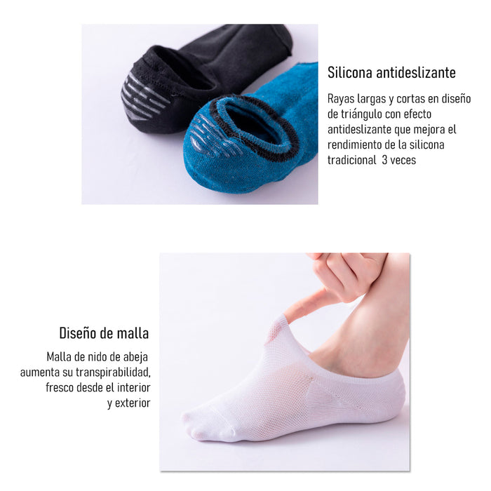 Pack 6 calcetines bambu invisible malla delgada 3940