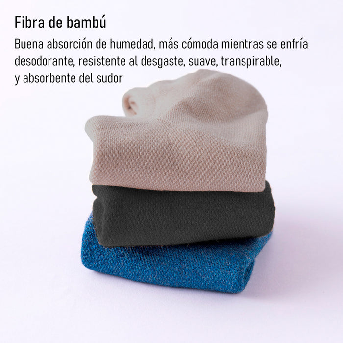 Pack 6 calcetines bambu invisible malla delgada 3940