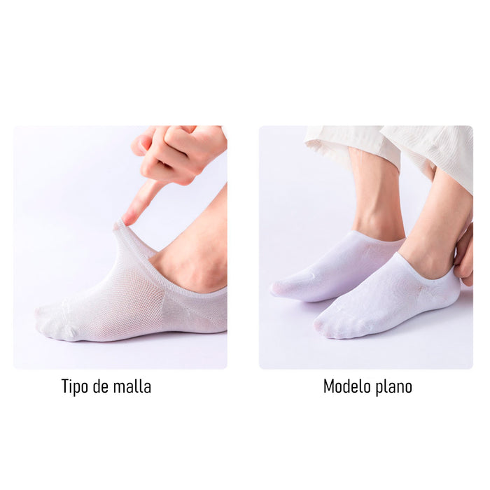 Pack 6 calcetines bambu invisible malla delgada 3940