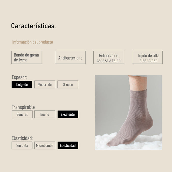 Pack 6 calcetines algodon largo malla delgada 3939