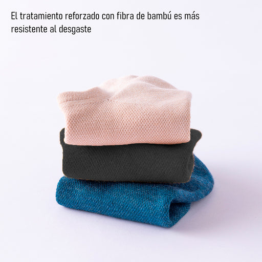 Pack 6 calcetines colores invisible bambu hombre 3940