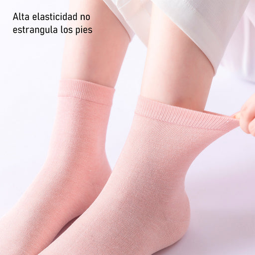 Pack 6 calcetines colores largos bambu mujer 3876