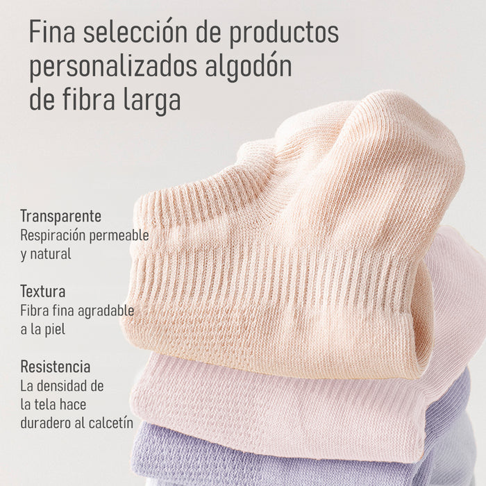 Pack 6 calcetines cortos malla delgada 3934