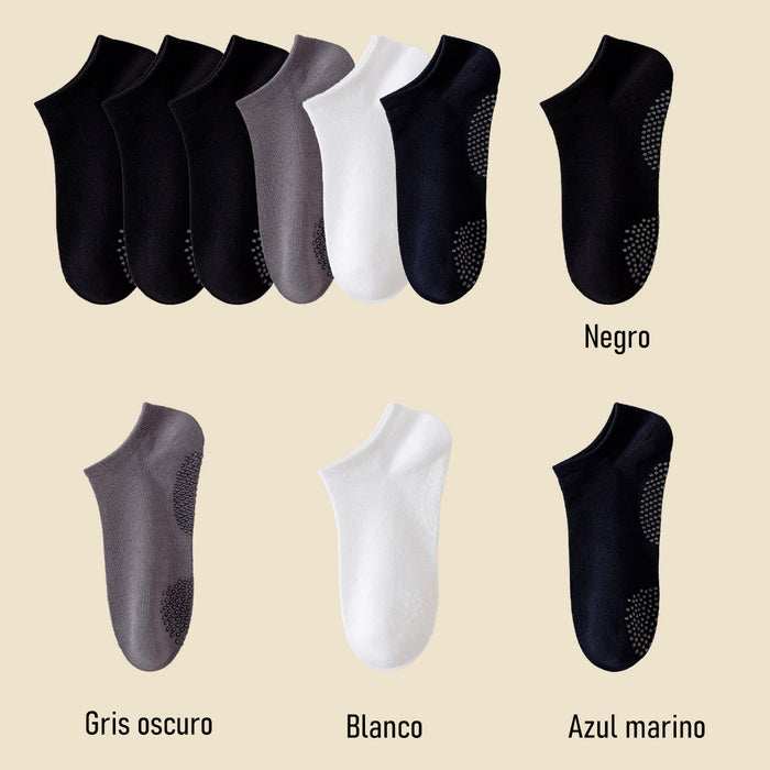 Pack 6 calcetines invisibles antideslizante hombre bambu 4001