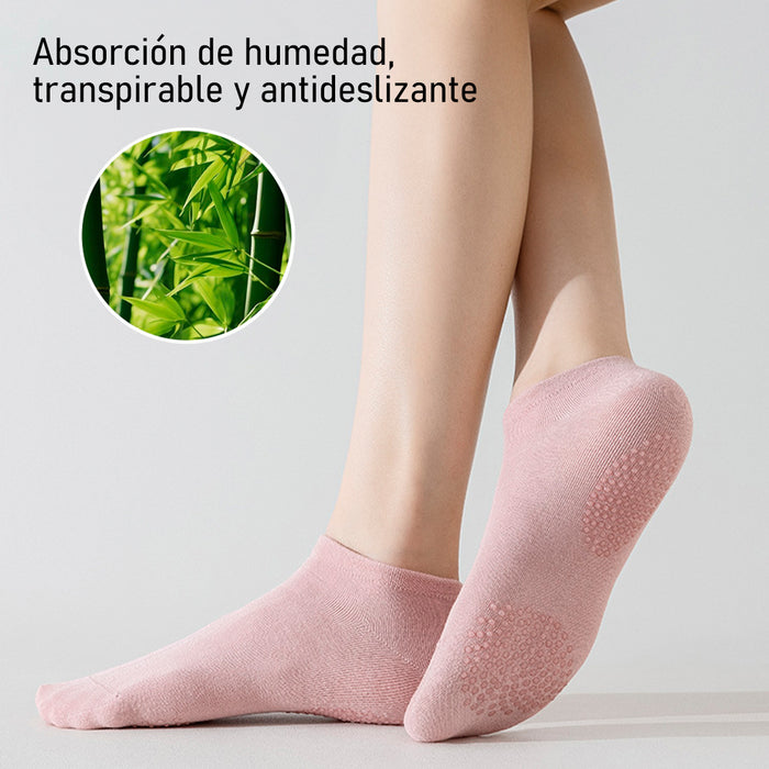Pack 6 calcetines invisibles antideslizante mujer bambu 4002