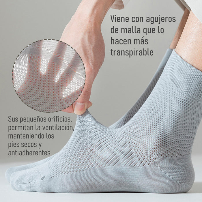 Pack 6 calcetines algodon largo malla delgada 3939