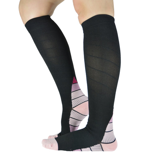 Bucanera compresion nylon negra rosado 147-148