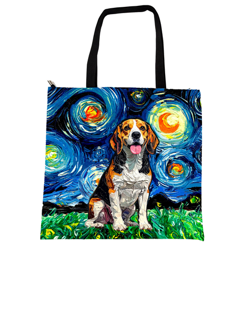 Bolso chico lona cierre van gogh pintura beagel 4084-6