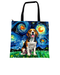 Bolso chico lona cierre van gogh pintura beagel 4084-6