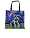Bolso chico lona cierre van gogh pintura schnauzer 4084-5