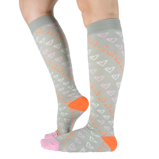 Bucanera compresion nylon corazones colores gris 153-154