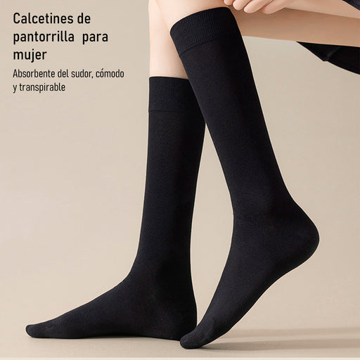Calcetin algodon extralargos holgado mujer negro 5152-1