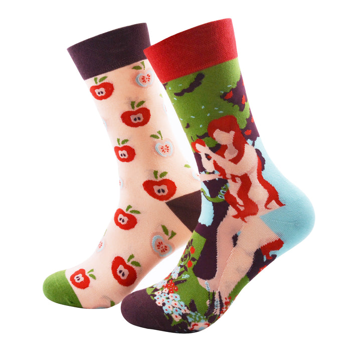 Calcetin algodon largo ab doble diseno  adam eva AB-19