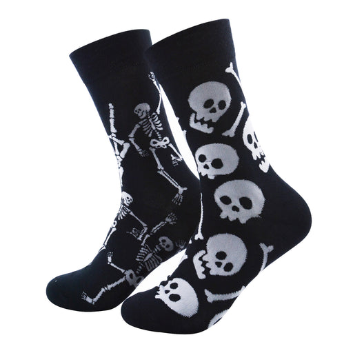 Calcetin algodon largo ab doble diseno calaveras huesos AB-8