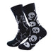 Calcetin algodon largo ab doble diseno calaveras huesos AB-8