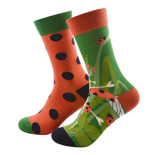 Calcetin algodon largo ab doble diseno chinitas AB-28