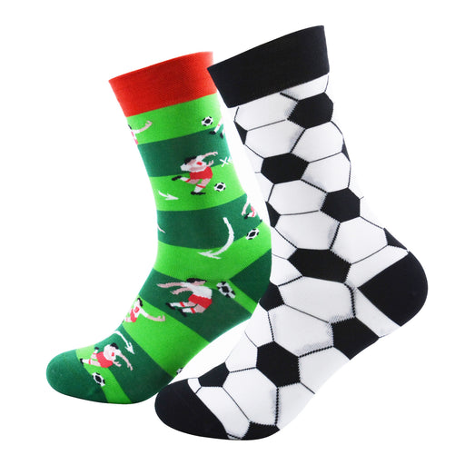 Calcetin algodon largo ab doble diseno futbol pelota AB-3