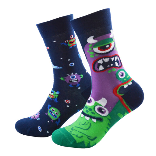 Calcetin algodon largo ab doble diseno monstruos AB-5