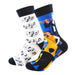 Calcetin algodon largo ab doble diseno musica orquesta AB-17