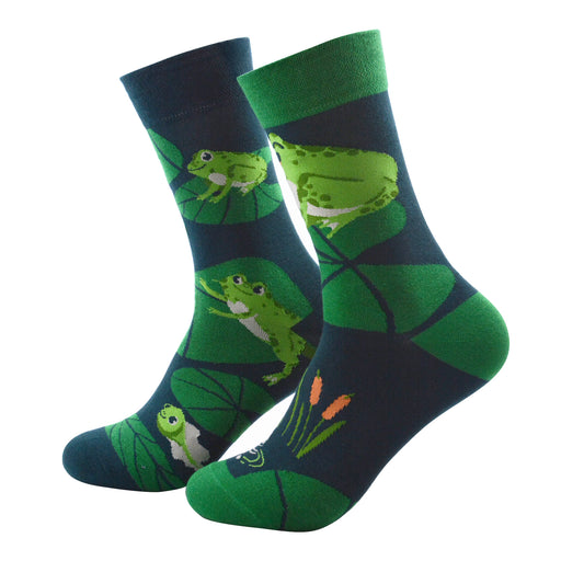 Calcetin algodon largo ab doble diseno sapo charco AB-27